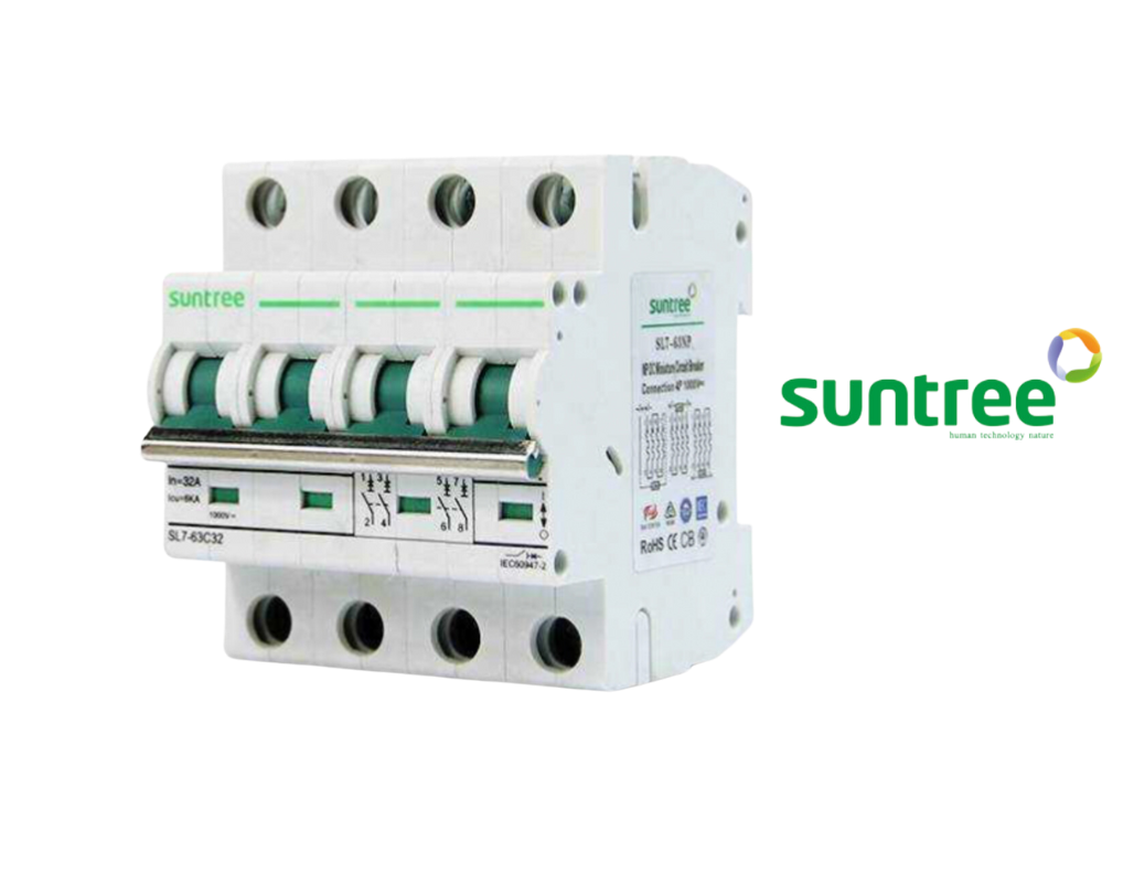 Disjoncteur DC modèle SL7-63 4P 1000Vdc 20A